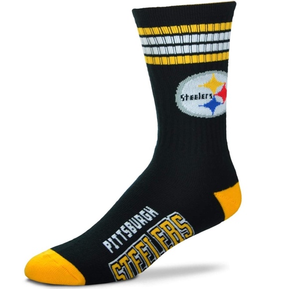 For Bare Feet Other - NFL Pittsburgh Steelers Mens Crew Socks